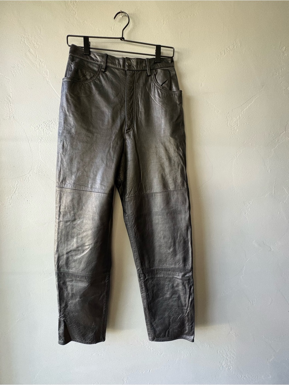 Spiegel Vintage Leather Trousers ~ Size 10